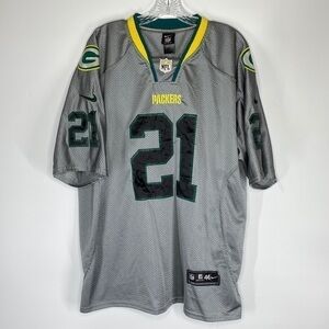 Nike On Field Gray Clinton-Dix 21 Green Bay Packers Jersey Size 44